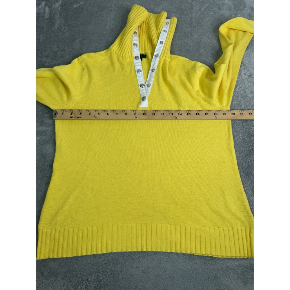 Lauren Ralph Lauren Mock Neck Sweater Women's Size Medium Yellow - Picture 6 of 9